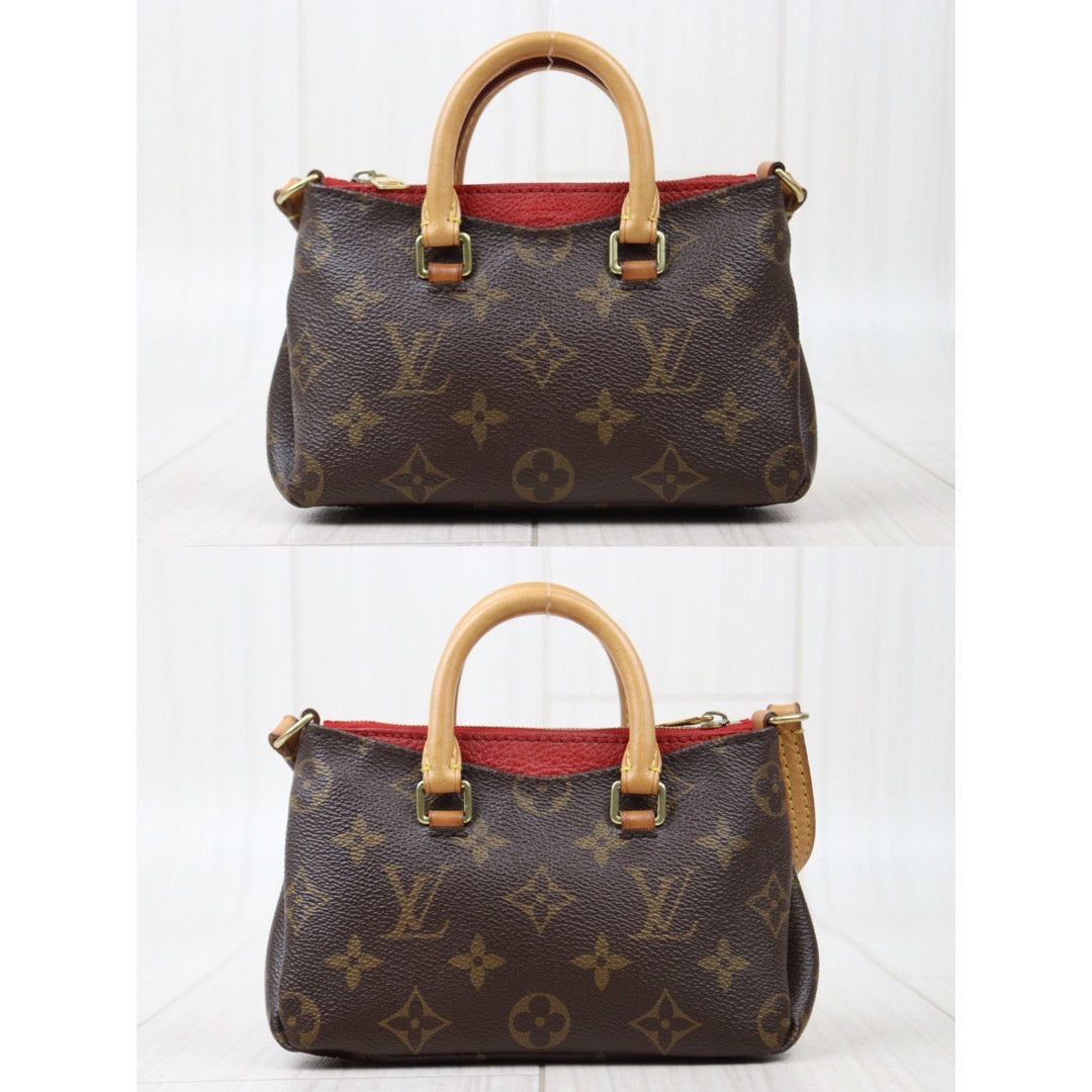 Rank AB ｜LV Monogram Pallas Nano Mini Handbag With Shoulder Bag｜S24052215