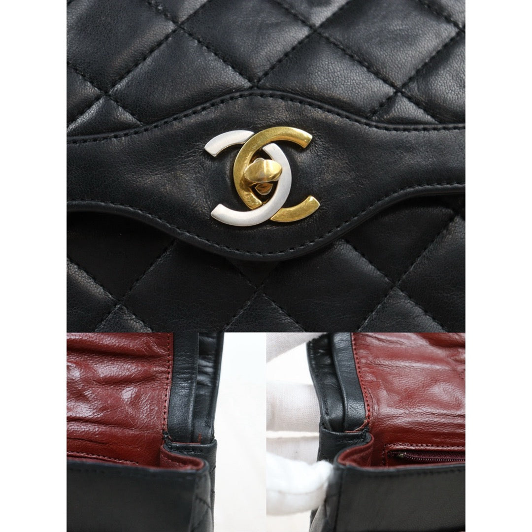 Good ( Rank AB) ｜ CHANEL Paris Limited Series Matrasse Classic Double Flap 22 Shoulder Bag Black Made In 1986-1988Year｜25122310