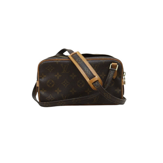 Include Entrupy Certificate of Authenticity｜Fair ( Rank B)｜Louis Vuitton Monogram Pochette Marley Bandolier Shoulder Bag｜25121807