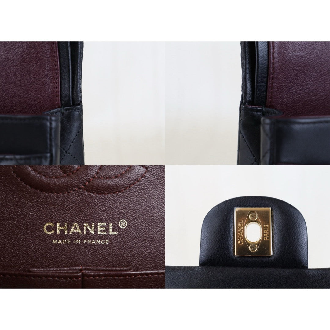 Very Good ( Rank A)｜Full Set CHANEL Lamb Skin Matrasse Double Flap 23 Shoulder Bag Black Made In 2017-2018Year｜S25122307