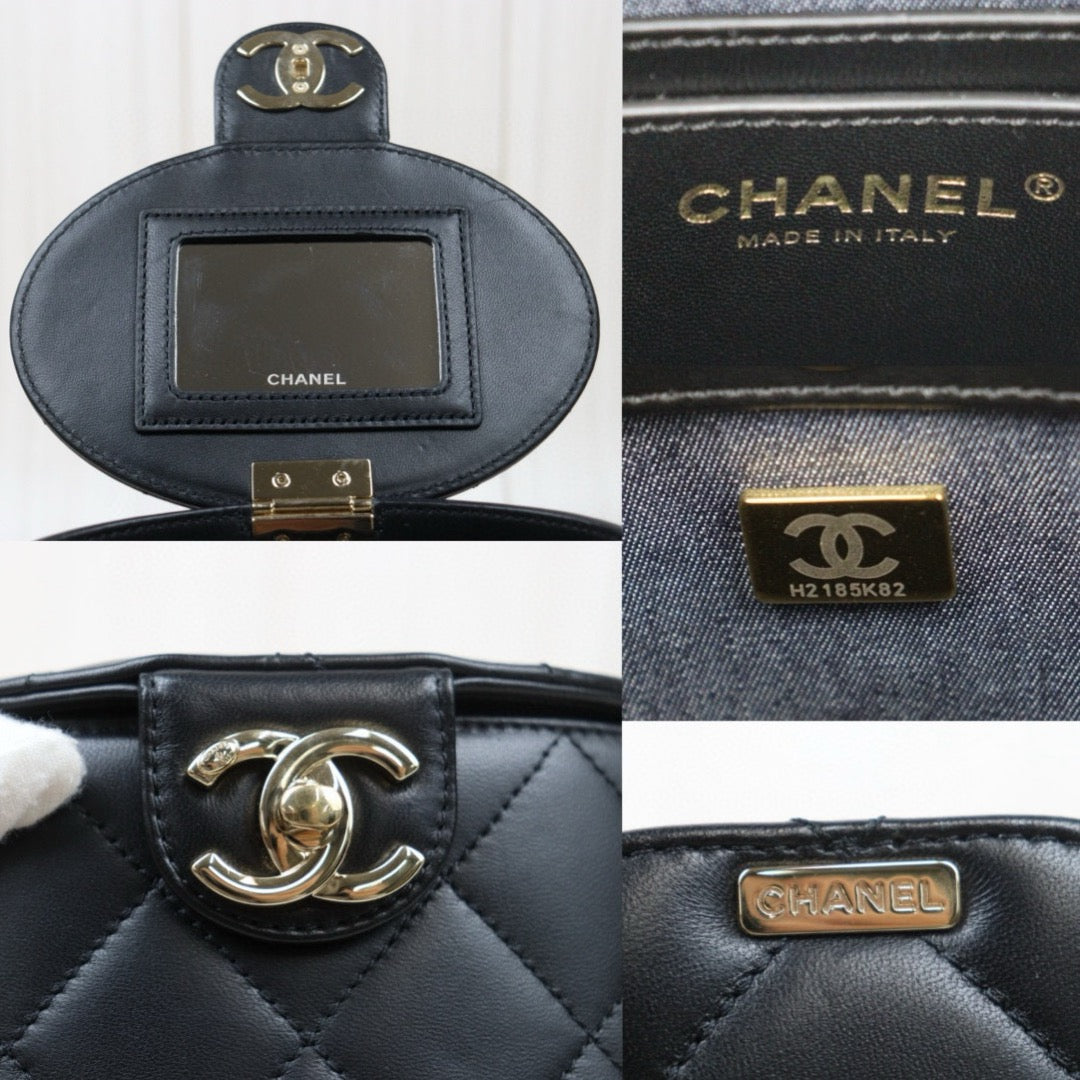 Excellent（Rank SA）｜ CHANEL Matrasse Lamb Skin Vanity Shoulder Bag ｜P24122009