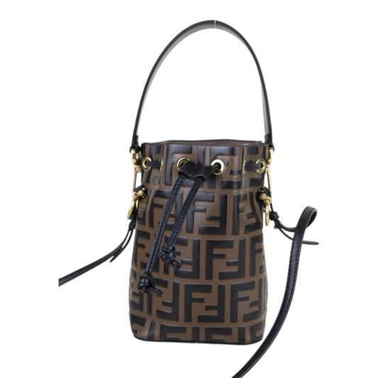 Very Good ( Rank A)｜ FENDI Zucca Mini Mon Tresor Bucket bag Shoulder Bag Brown ｜S25092206
