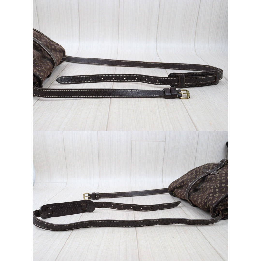 Rank AB｜LV Monogram Mini Run Saumur  Shoulder Bag Canvas Leather Brown｜24053011