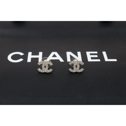 Very Good ( Rank A) ｜ CHANEL 06P Coco Mark  Rhinestone Earrings Made In 2006Year ｜V26010913