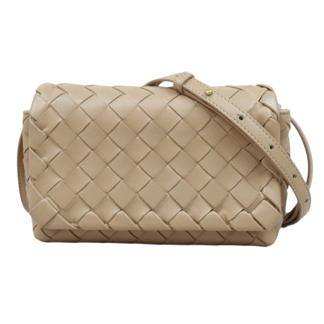 Very Good ( Rank A)｜ Bottega Veneta Lamb Skin Loop Camera Shoulder Bag Beige｜S25032608