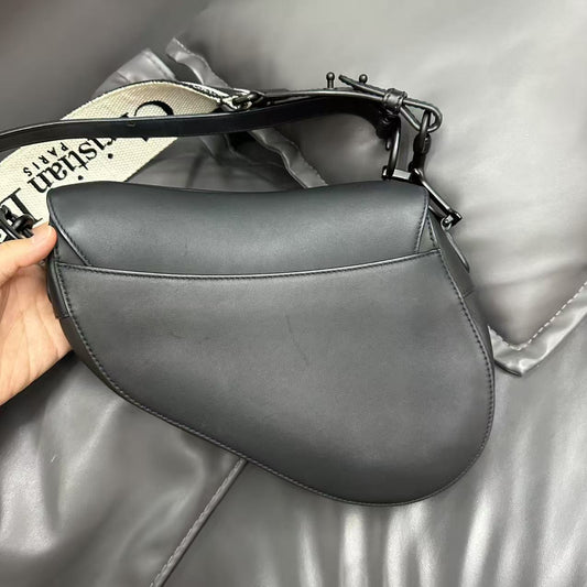 Second installment 2/3｜ Dior Trotter Saddle Shoulder Bag Medium  Black