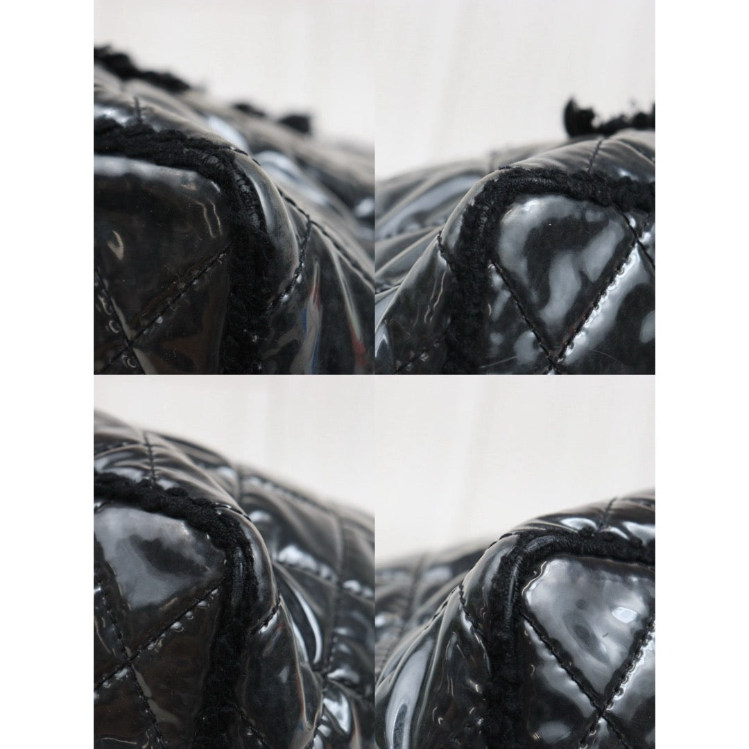 Good ( Rank AB)｜ CHANEL Matrasse Chain Plastics Tote Bag Black  Made In 2009-2010 Year｜25092612