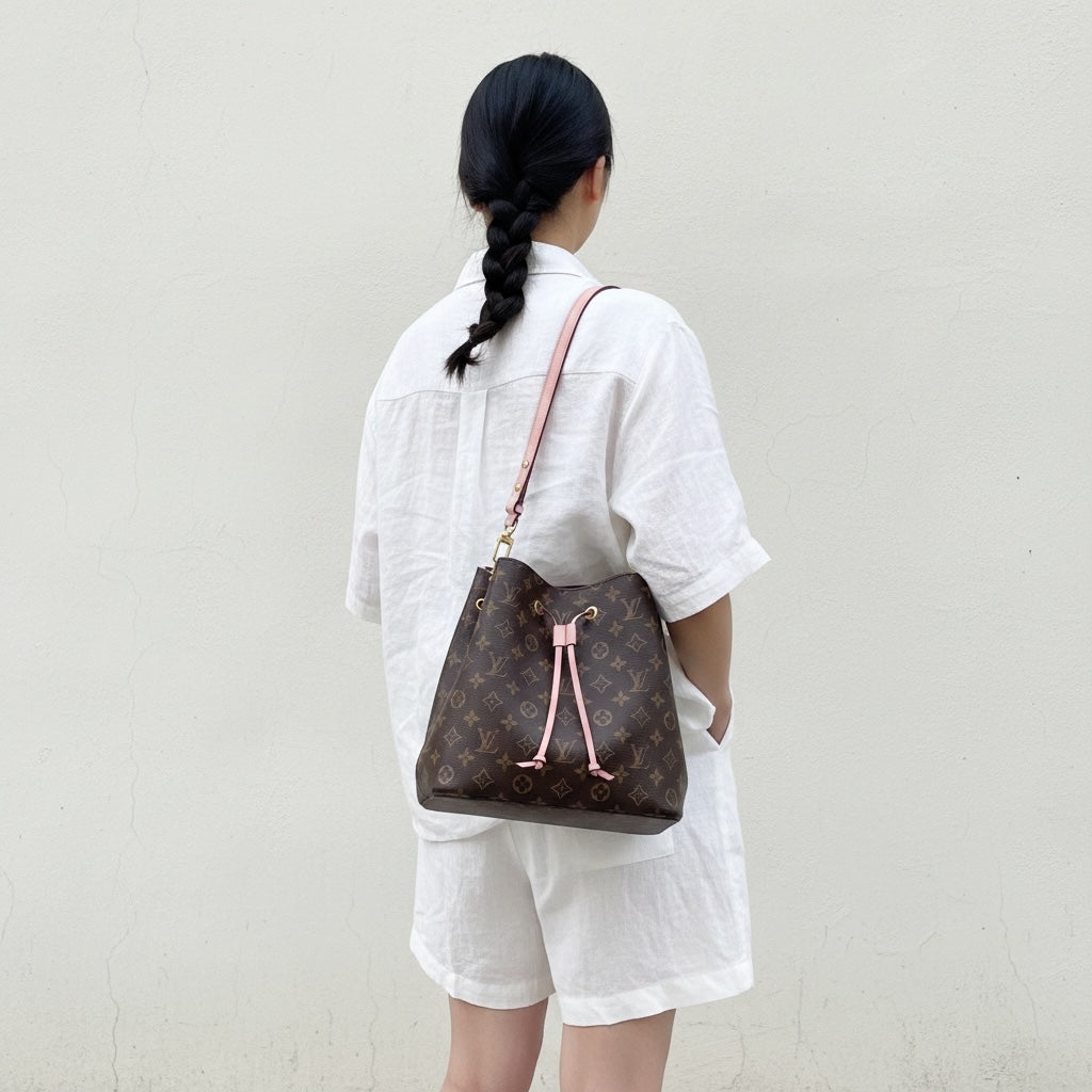 Include Entrupy Certificate of Authenticity｜Very Good ( Rank A)｜ Louis Vuitton Monogram Neo Noe Shoulder Bag Pink IC Chips Model｜S26051303