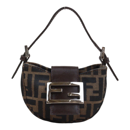 Rank A ｜ FENDI Zucca Mini Croissant Pouch ｜24030127