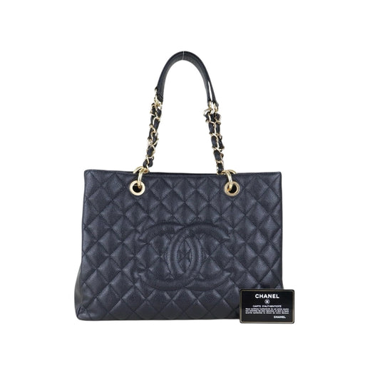 Very Good ( Rank A) ｜ CHANEL Matrasse GST Chain Tote Bag Caviar Skin Black  Made In 2010-2011 Year｜H25052624