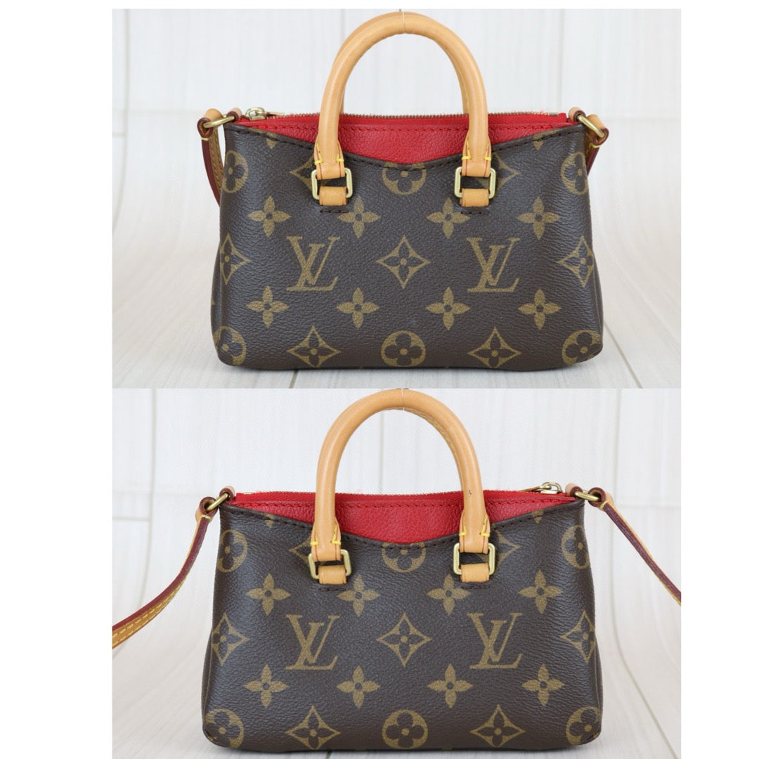 Good ( Rank AB) ｜LV Monogram Pallas Nano Handbag With Shoulder Bag｜S24112103