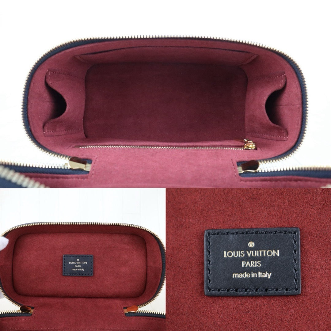 Include Entrupy Certificate of Authenticity｜Very Good ( Rank A) ｜Louis Vuitton Monogram Empreinte Leather vanity PM Hand Bag With Shoulder Strap｜S26090718