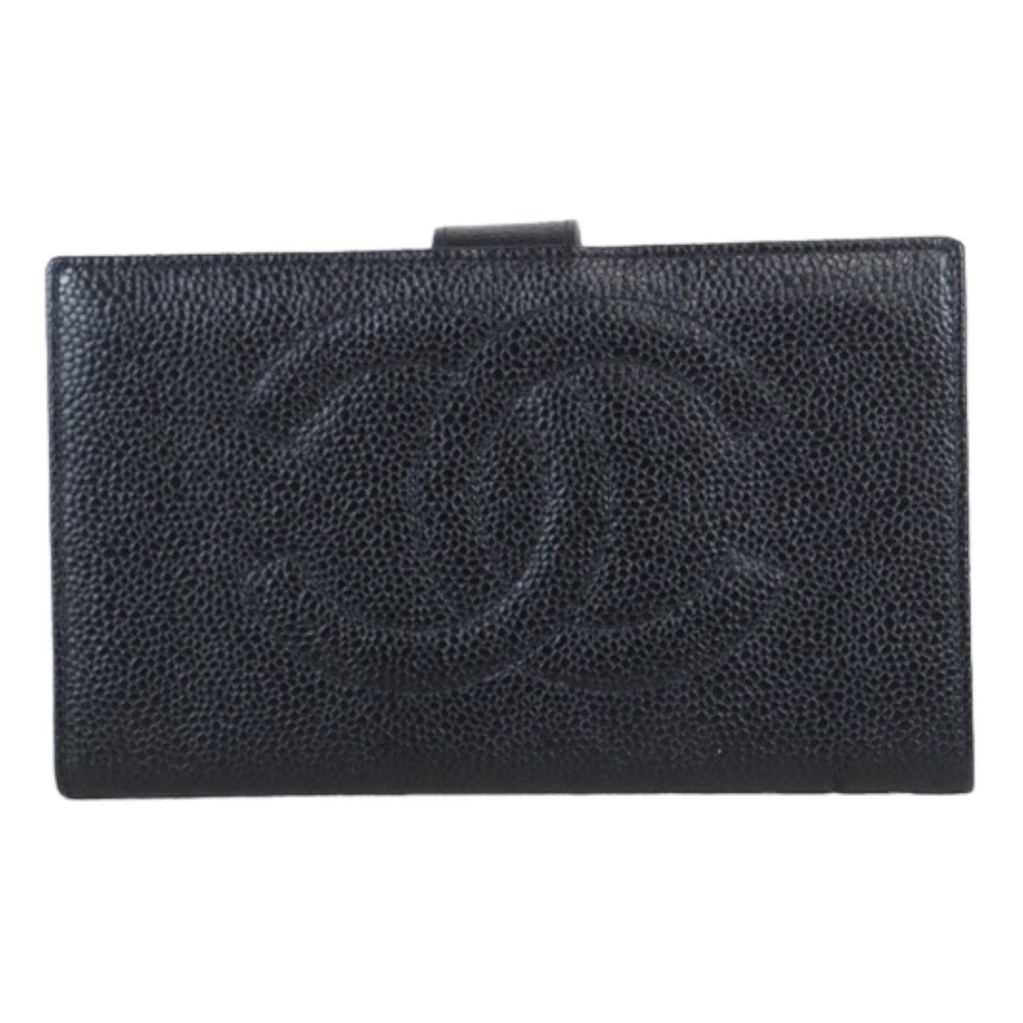 Rank A ｜Chanel Caviar Skin Black Long Wallet Black｜23092618