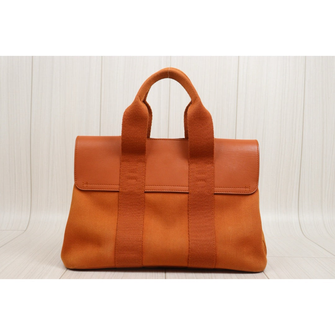 Include Entrupy Certificate of Authenticity｜Good ( Rank AB)｜ HERMES Valparaiso  Orange Canvas Hand Bag  PM｜26061811