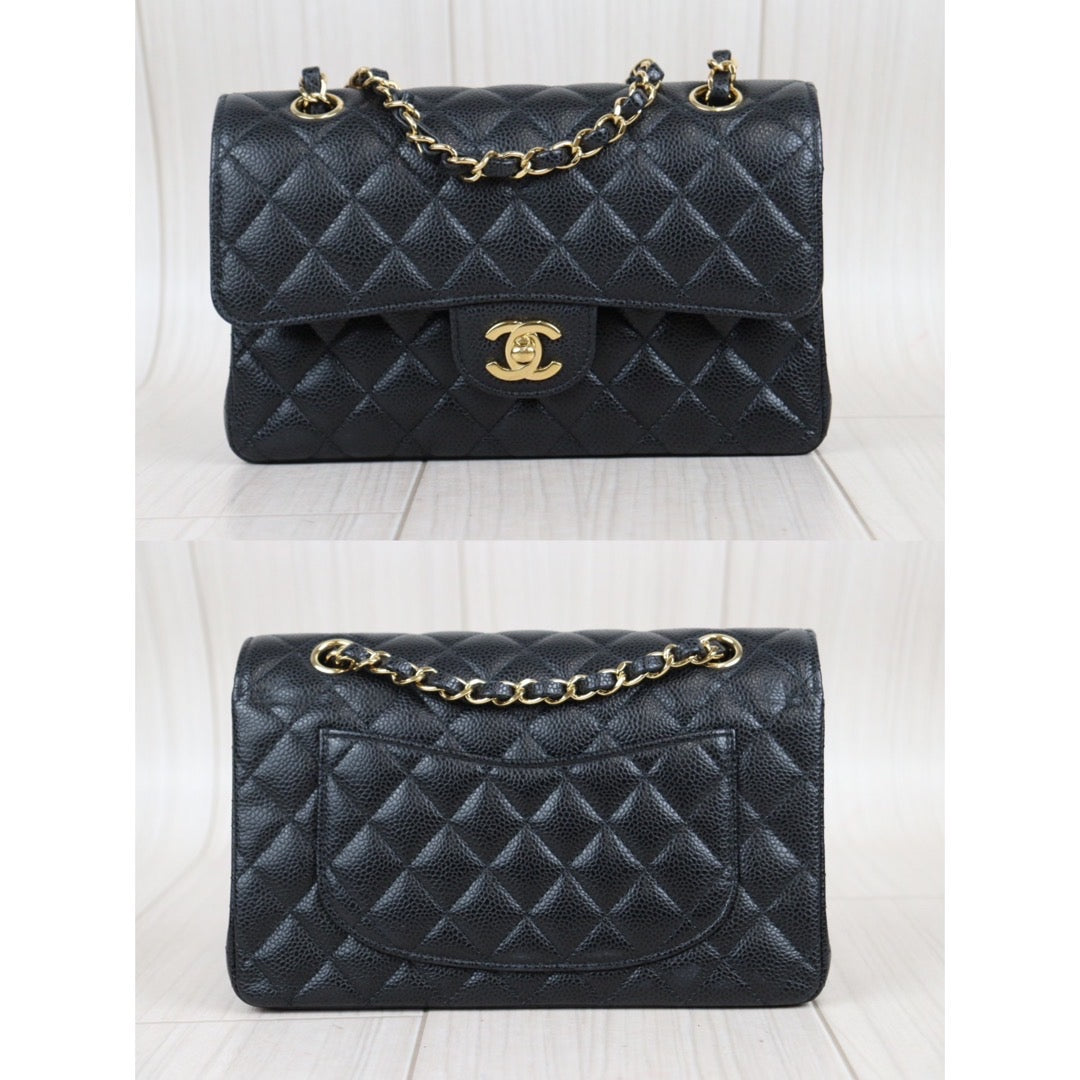 Rank SA ｜ CHANEL Caviar Skin Matrasse Double Flap 23 Shoulder Bag Full Set Made In 2019 Year｜23101008