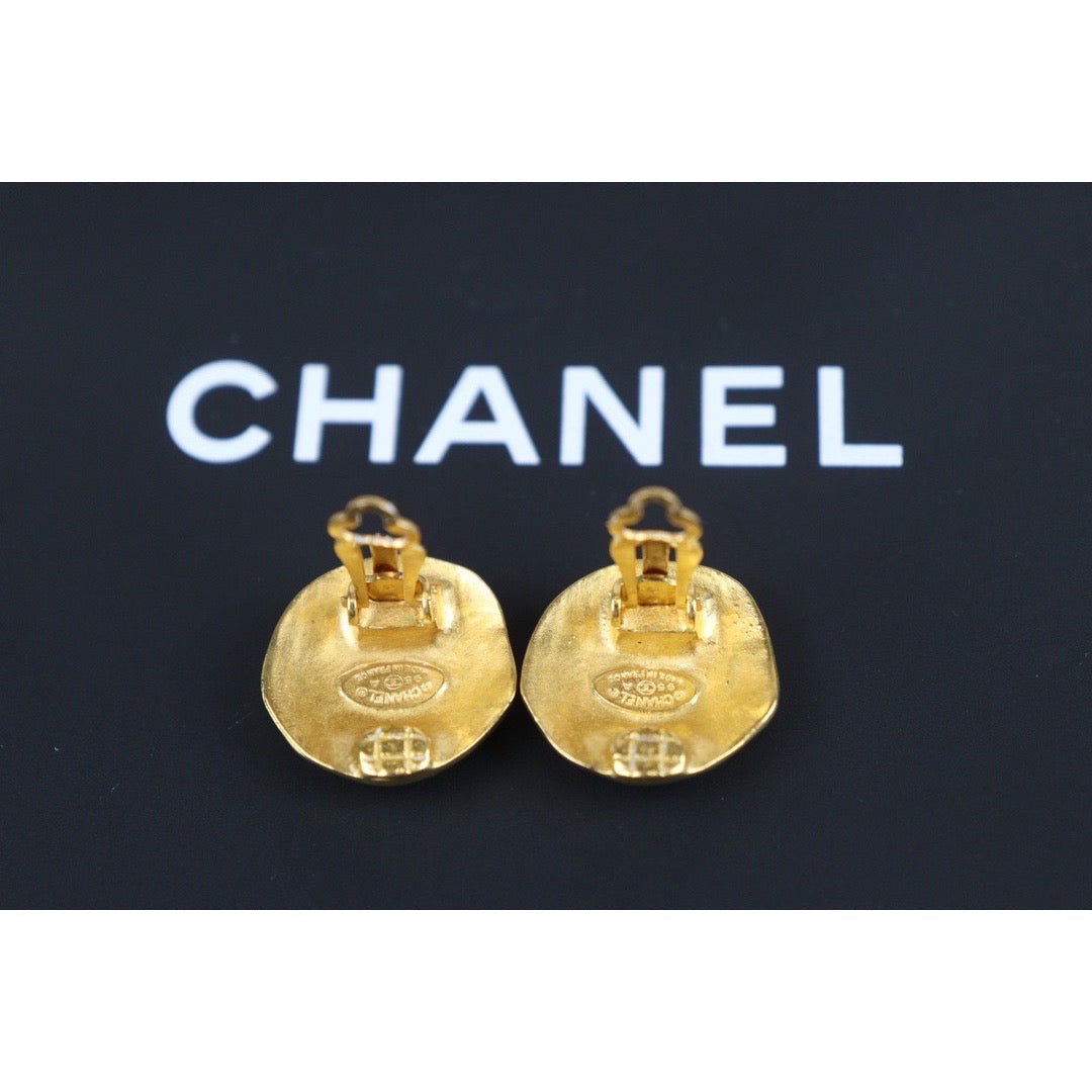 Rank A ｜CHANEL Vintage Coco Mark 18K Gold Plating Earrings  Made In 1995 Year ｜23101202