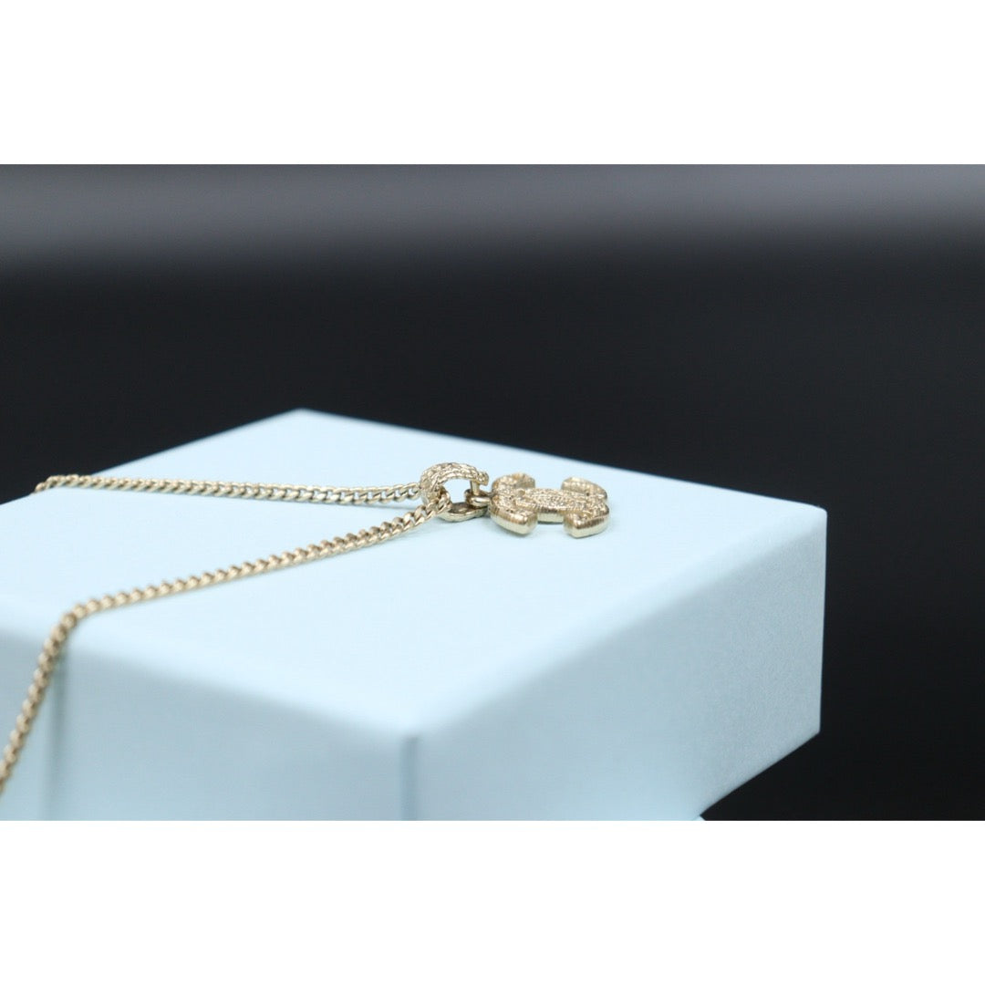 Very Good ( Rank A)｜CHANEL COCO Mark Hollow Design Necklace Golden｜V25070204