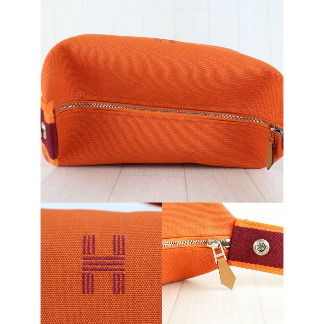 Very Good ( Rank A) ｜ HERMES Bride-A-Brac Canvas Orange Handbag ｜S25103004