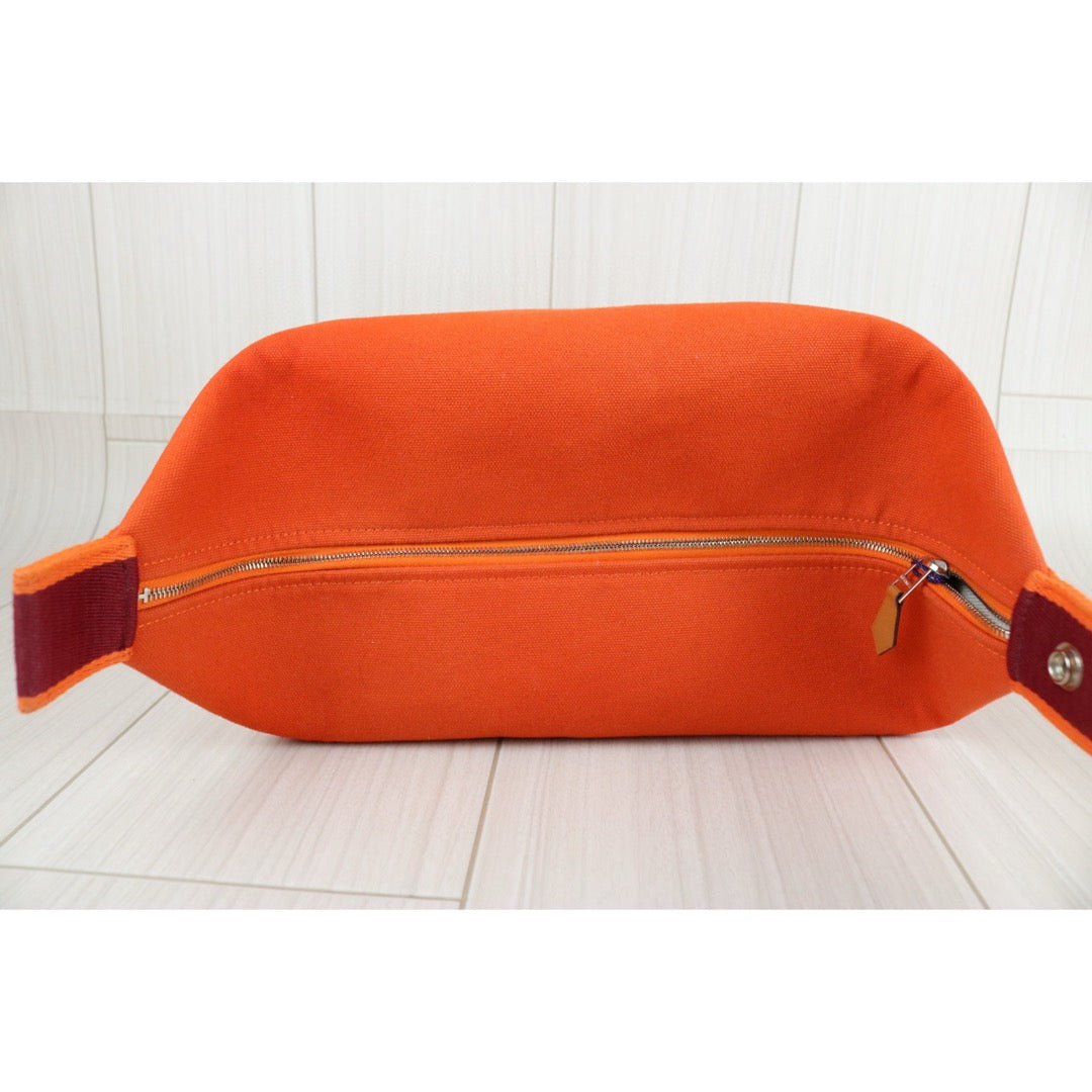 Very Good ( Rank A) ｜ HERMES Bride-A-Brac GM Canvas Orange Handbag｜S25042303