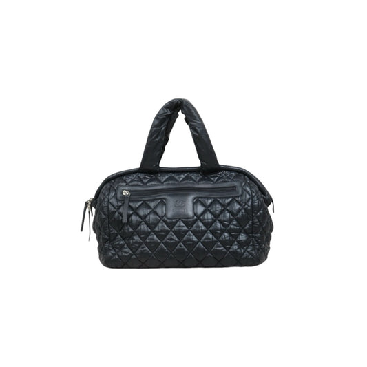 Good ( Rank AB)｜ CHANEL COCOON Down Tote Hand Bag  Black Made in 2010-2011Year ｜25102106