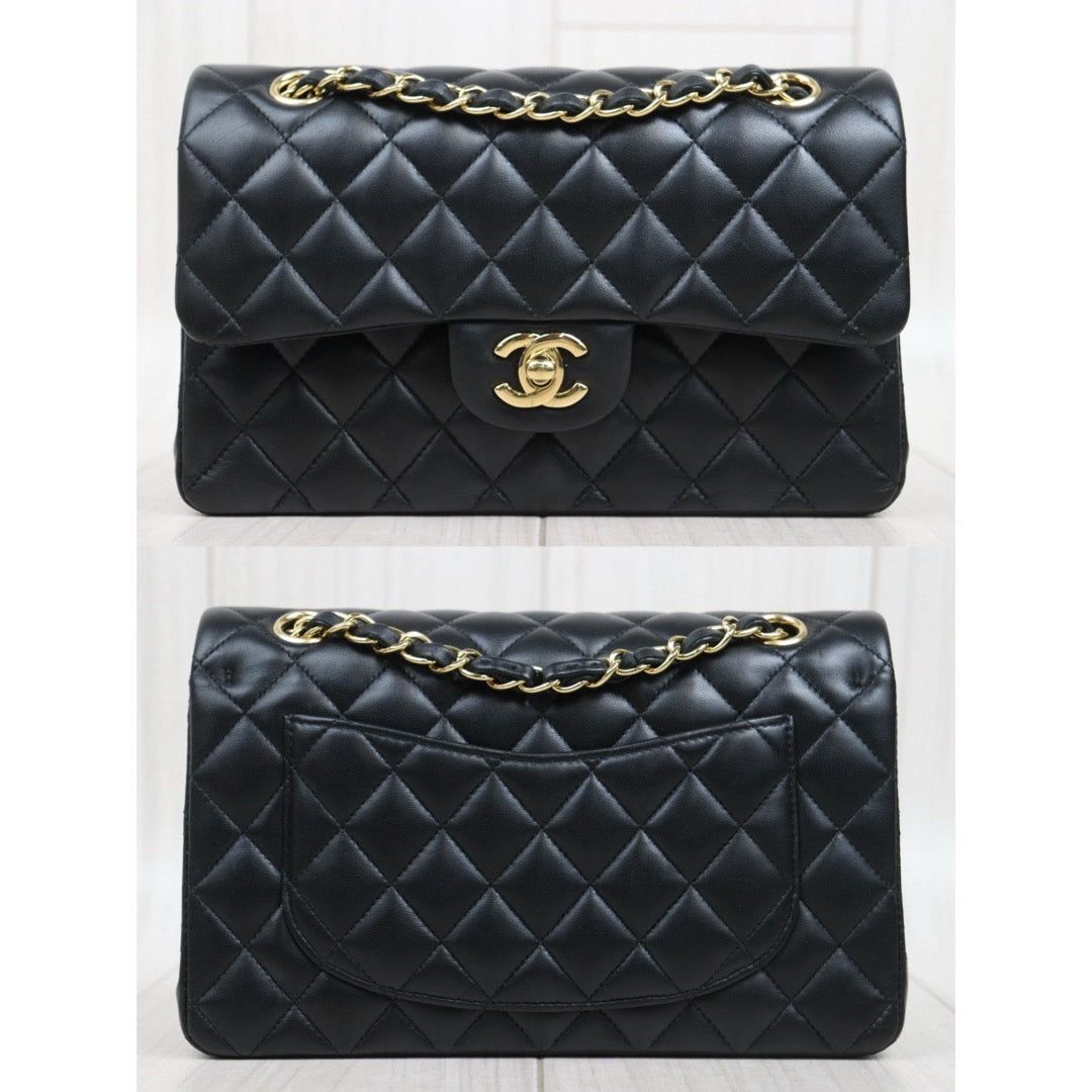 Excellent（Rank SA）｜ Full Set CHANEL Lamb Skin Matrasse Double Flap 23 Shoulder Bag Black Made In 2021-2022Year｜S25081009