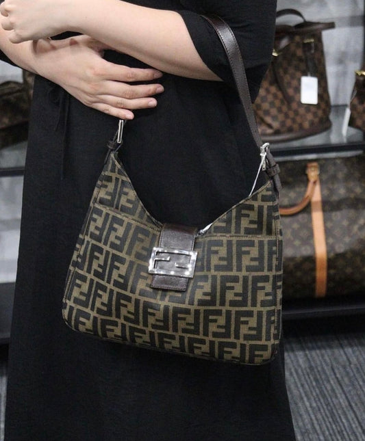 Rank A｜ FENDI Zucca Mamma Shoulder Bag ｜23090915