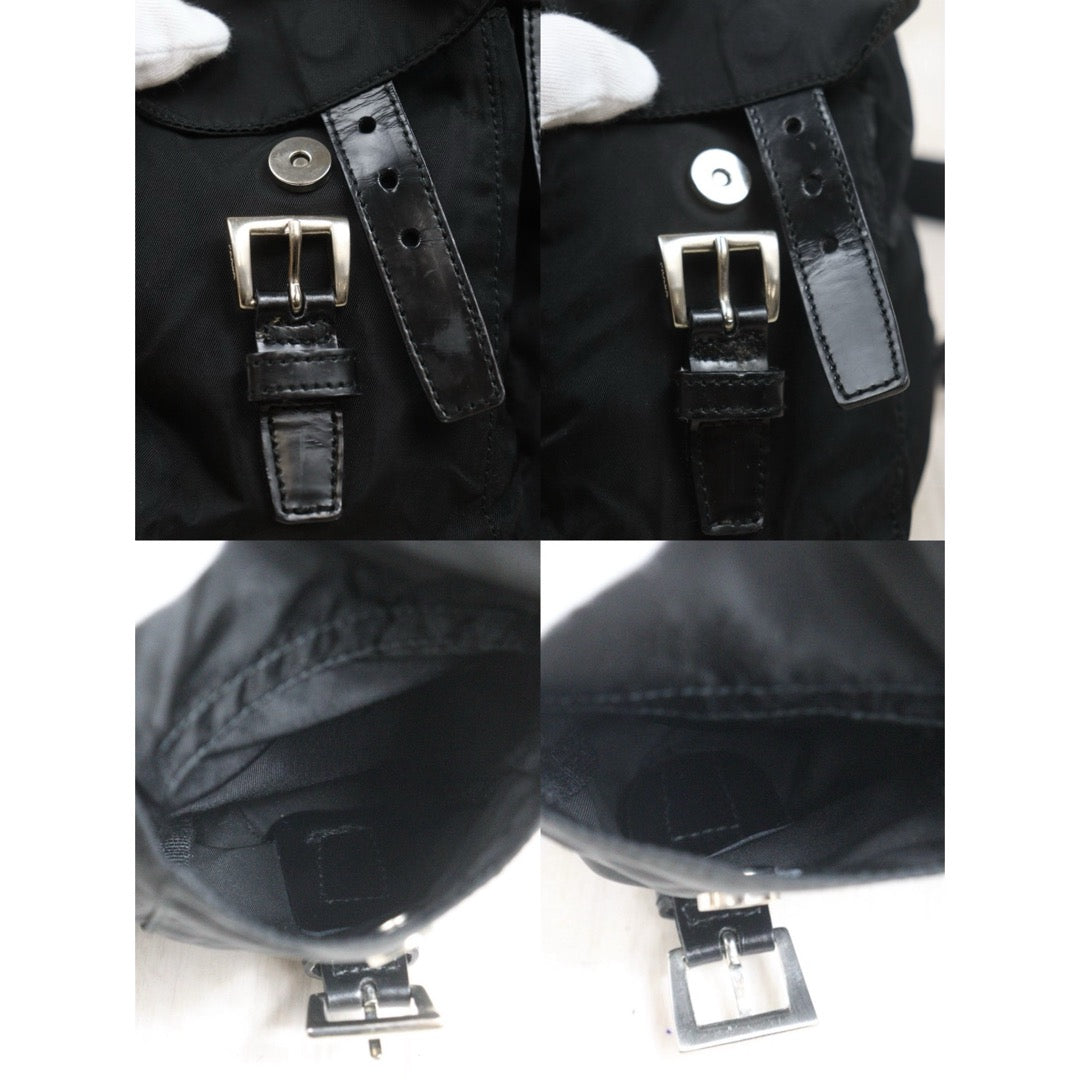 Include Entrupy Certificate of Authenticity｜Good ( Rank AB) ｜Prada  Nylon Black Backpack Small｜26070202