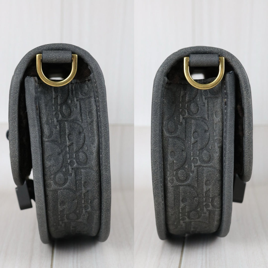Include Entrupy Certificate of Authenticity｜Very Good ( Rank A) ｜Dior Trotter Mini Gallop Shoulder Bag Grey｜S26031506