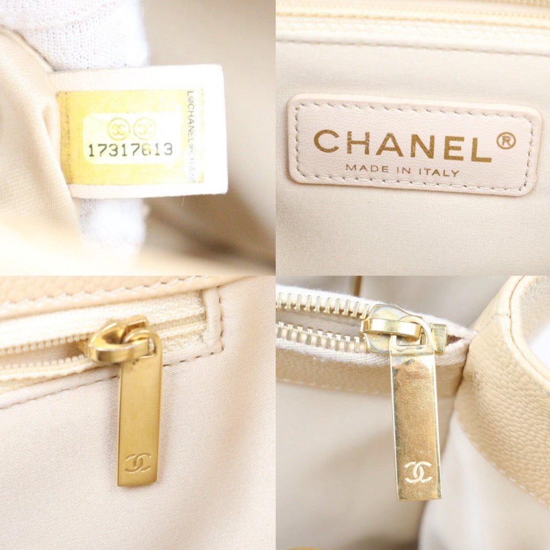 Rank A ｜ CHANEL Matrasse GST Chain Tote Bag Caviar Skin Beige  Made In 2012-2013Year｜S24042604