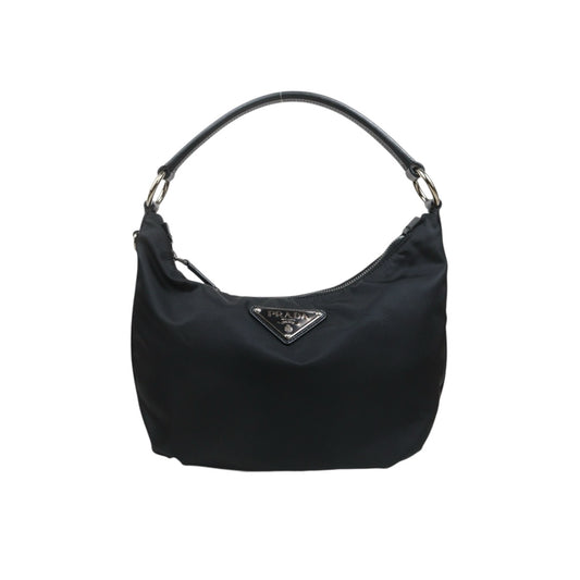 Include Entrupy Certificate of Authenticity｜Very Good ( Rank A) ｜Prada  Tessuto Nylon Hobo Shoulder Bag Black ｜26091101