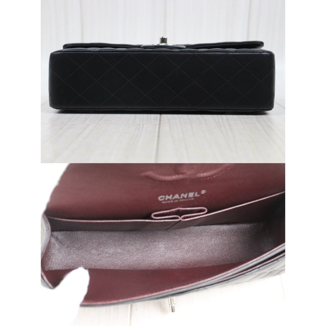 Excellent（Rank SA）｜ Full Set  CHANEL  Lamb Skin Matrasse Double Flap 25 Shoulder Bag Black Made In 2017Year｜S25071018