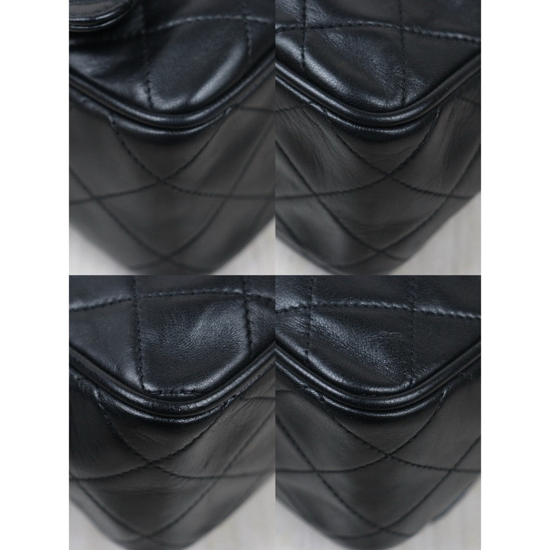 Good ( Rank AB)｜ CHANEL Matrasse Chain Camera Bag  18 Shoulder Bag Black  Made in 1994-1996Year ｜P24120209