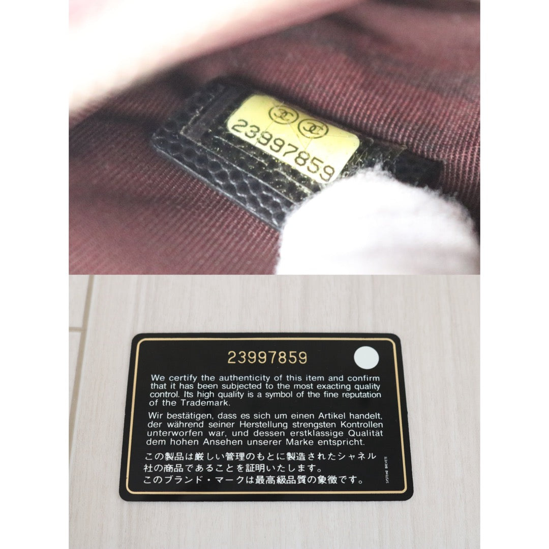 Good ( Rank AB)｜CHANEL Caviar Skin Calf Leather Card Holder Coin Purse Black Made In 2017Year｜X26030107