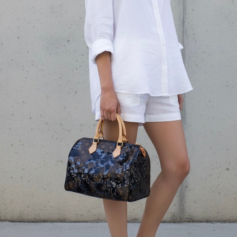 Include Entrupy Certificate of Authenticity｜Very Good ( Rank A)｜ Louis Vuitton Monogram Fleur De Jals 2010  speedy30 Limited Edition Hand Bag ｜S26062207