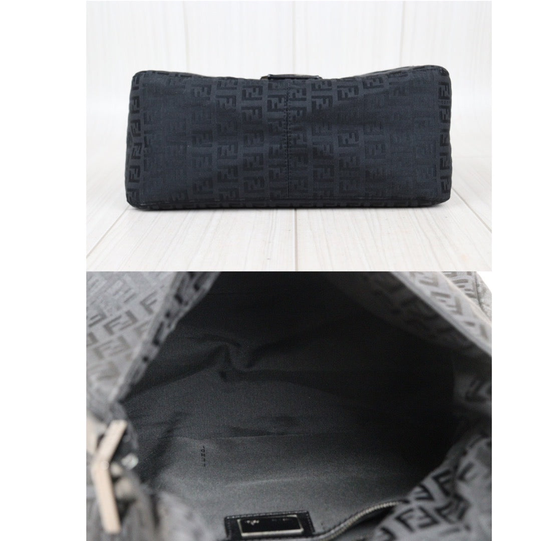 Rank A｜ FENDI Mamma Baguette Shoulder Bag Black ｜V23110222
