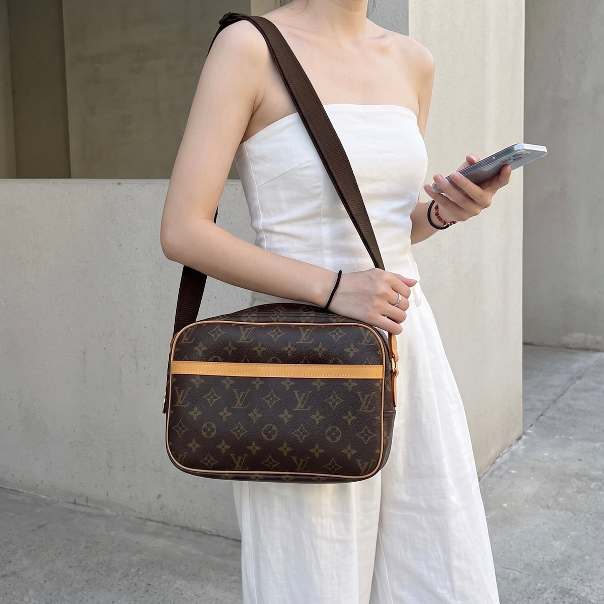 Include Entrupy Certificate of Authenticity｜Good ( Rank AB) ｜  Louis Vuitton Monogram Reporter PM Shoulder Bag｜26100503