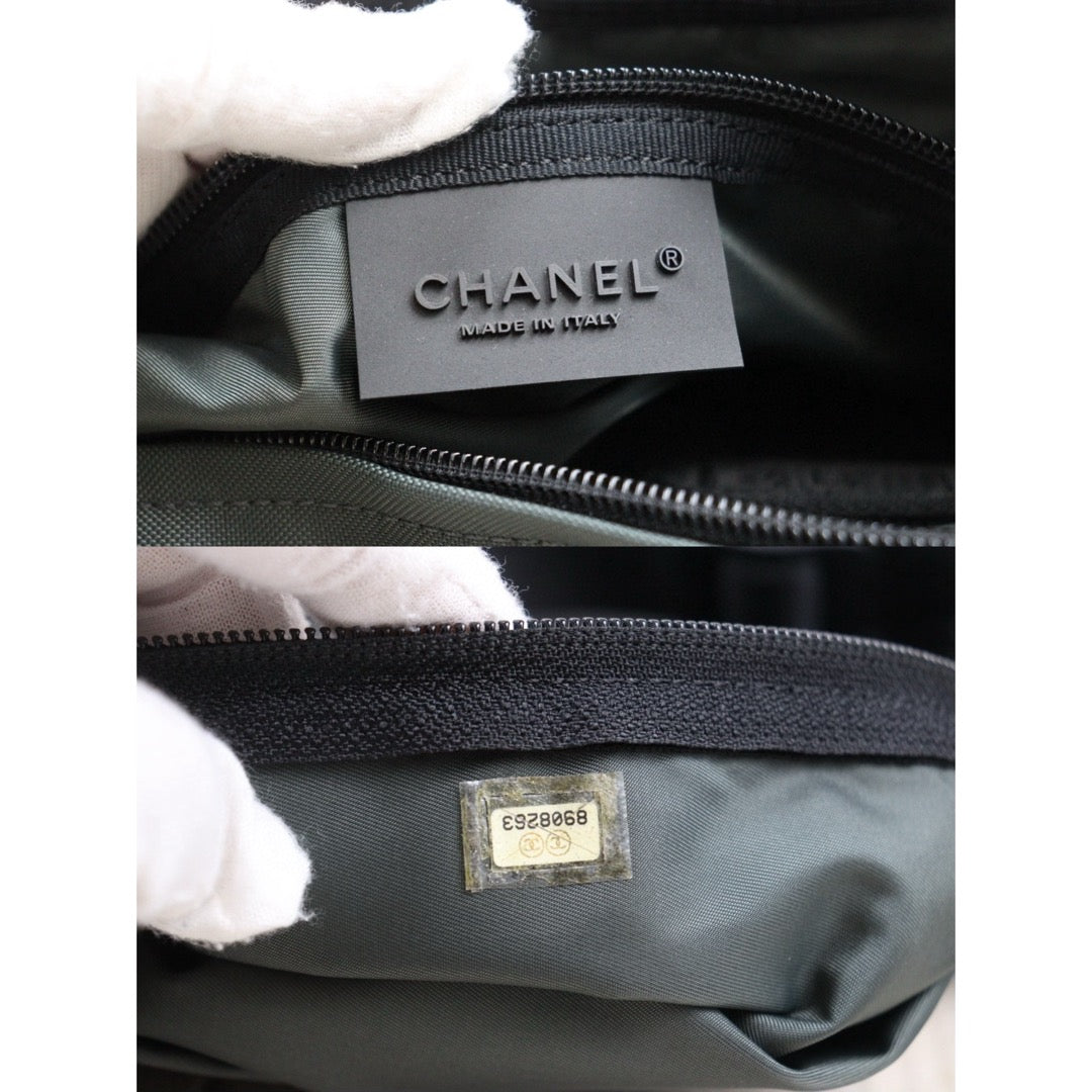 Good ( Rank AB)｜ CHANEL Coco Mark  Sports Line Canvas Shoulder Bag Black Made In 2003～2004 Year｜25042418