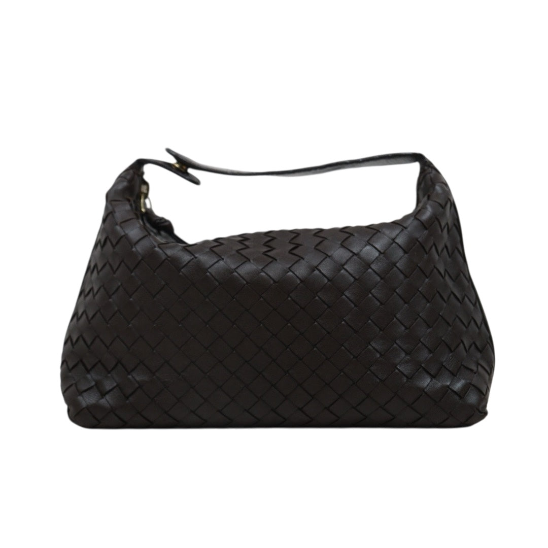 Good ( Rank AB)｜ Bottega Veneta Lamb Skin  Braid HandBag Brown｜25052910