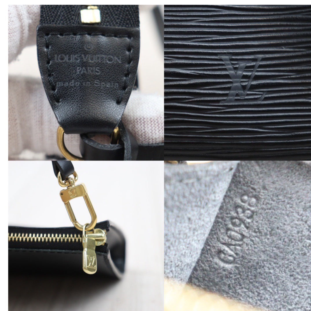 Rank AB｜LV Epi Pochette Accessoir Handbag Black｜24041201