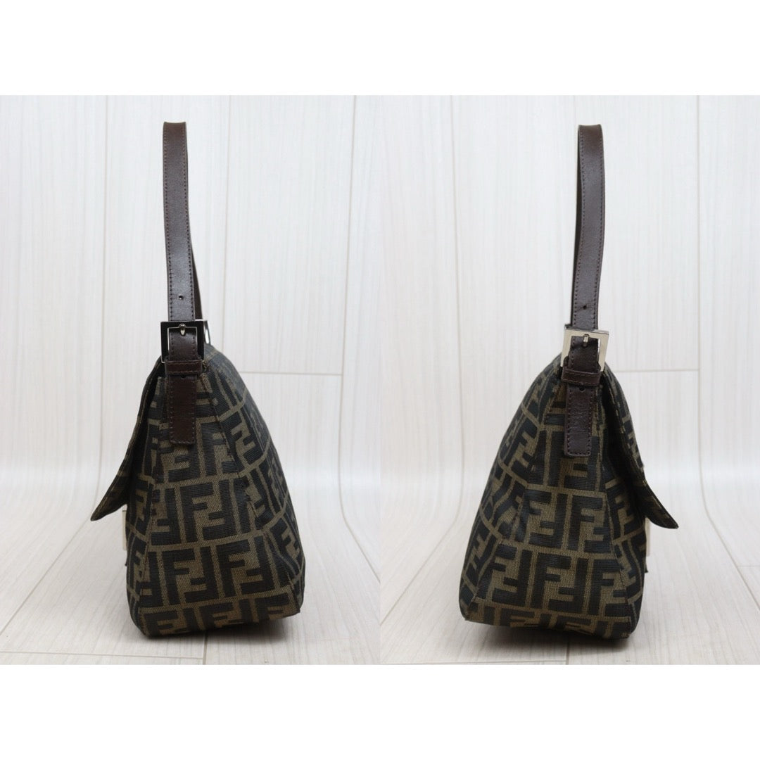 Third installment 3/3 ｜ Include Entrupy Certificate of Authenticity｜Good ( Rank AB)｜ FENDI Zucca Mamma Baguette  Shoulder Bag  ｜26042005