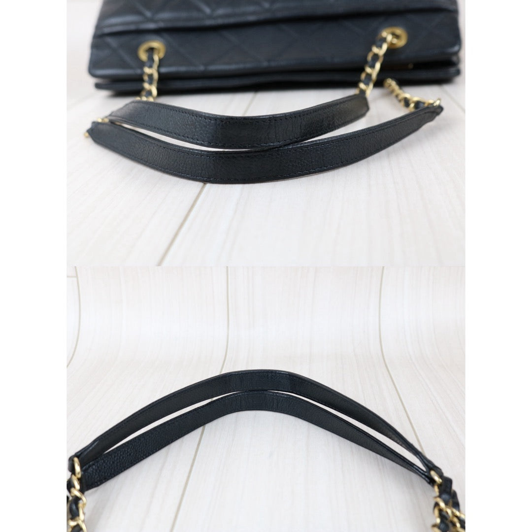 Include Entrupy Certificate of Authenticity｜Very Good ( Rank A)｜ CHANEL Caviar Skin  Matrasse Chain Tote Bag Black Made In 2012-2013Year｜X26051714