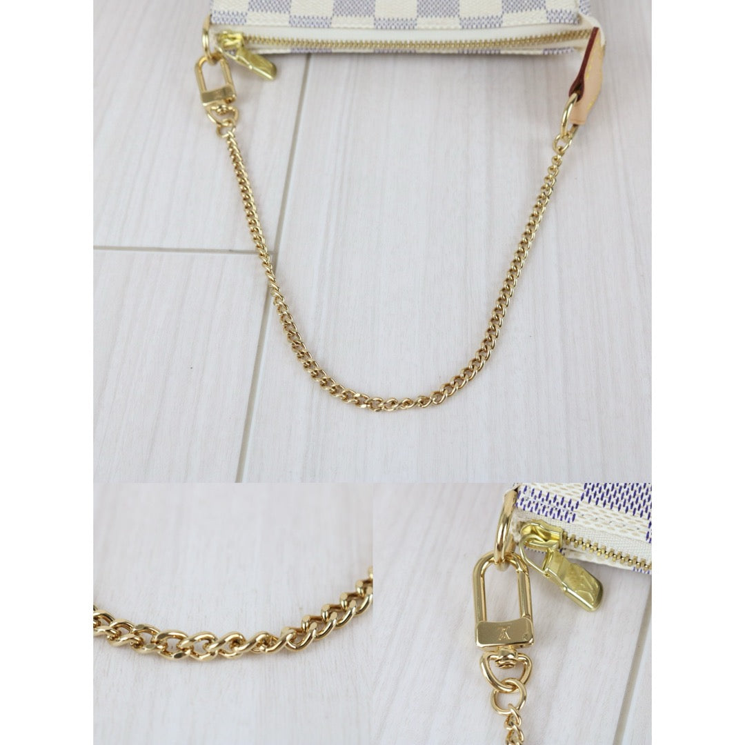 Excellent（Rank SA）｜ LV Mini Pochette Accessoir White｜X25091405