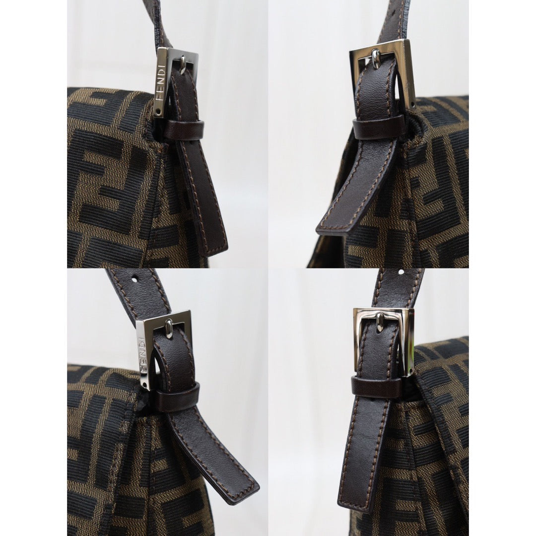 Rank A｜ FENDI Zucca Mamma Baguette Shoulder Bag ｜24051320