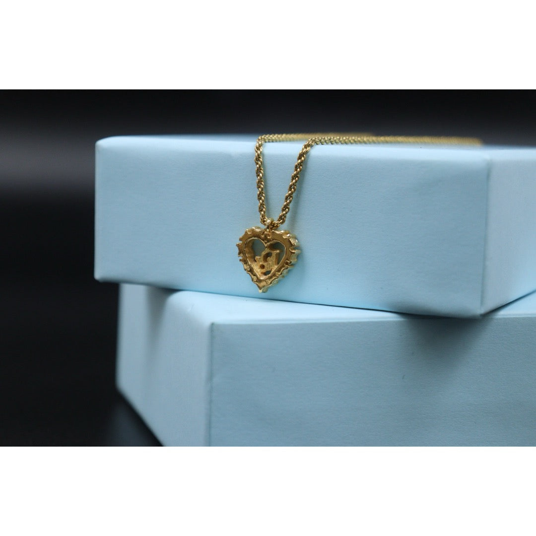 Good ( Rank AB) ｜ Dior Heart Rhinestone Necklace ｜V25110615