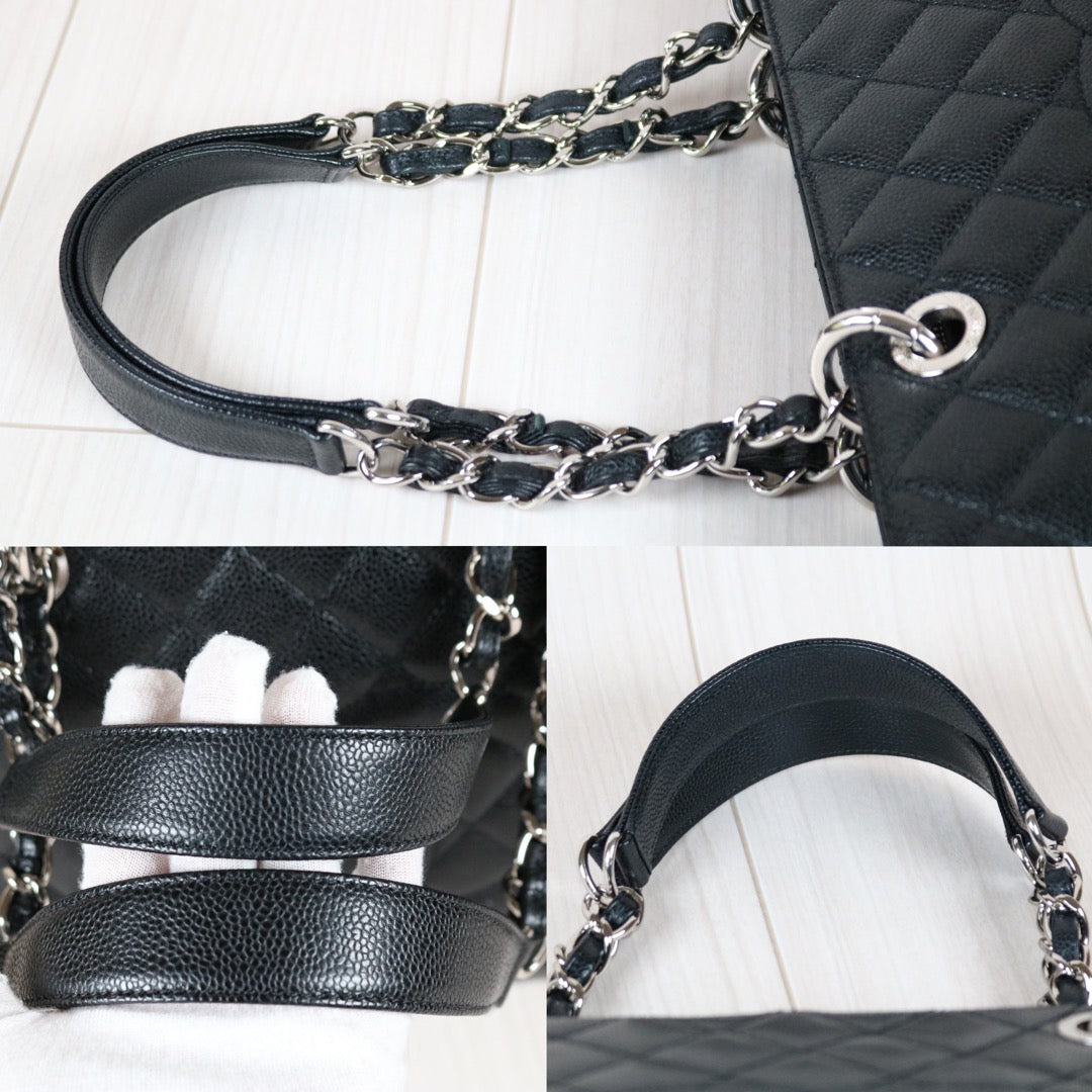 Rank A ｜ CHANEL Matrasse GST Chain Tote Bag Caviar Skin Black  Made In 2014 Year｜S24042501