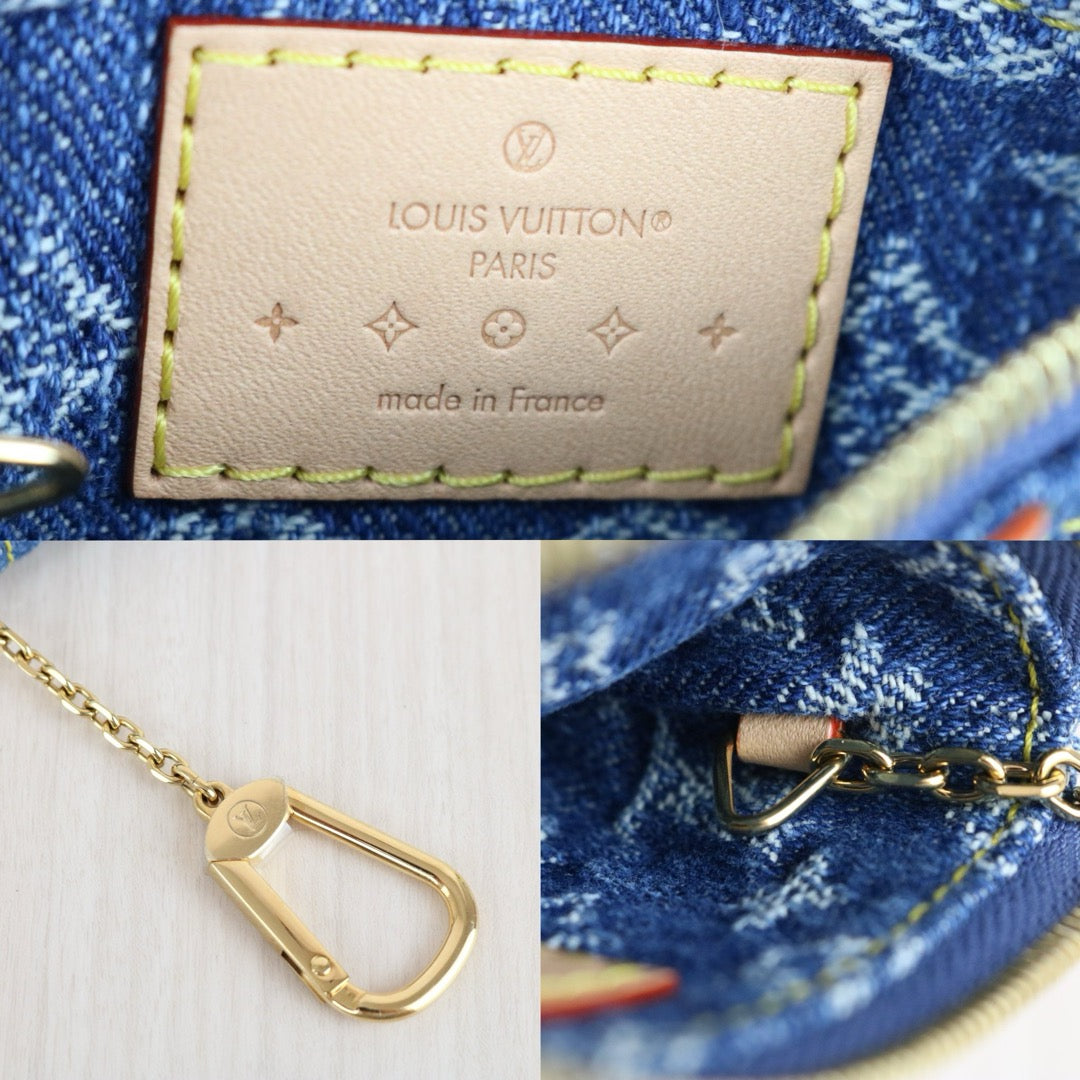 Very Good ( Rank A)｜LV Monogram Denim Pochette Cre｜X25082805
