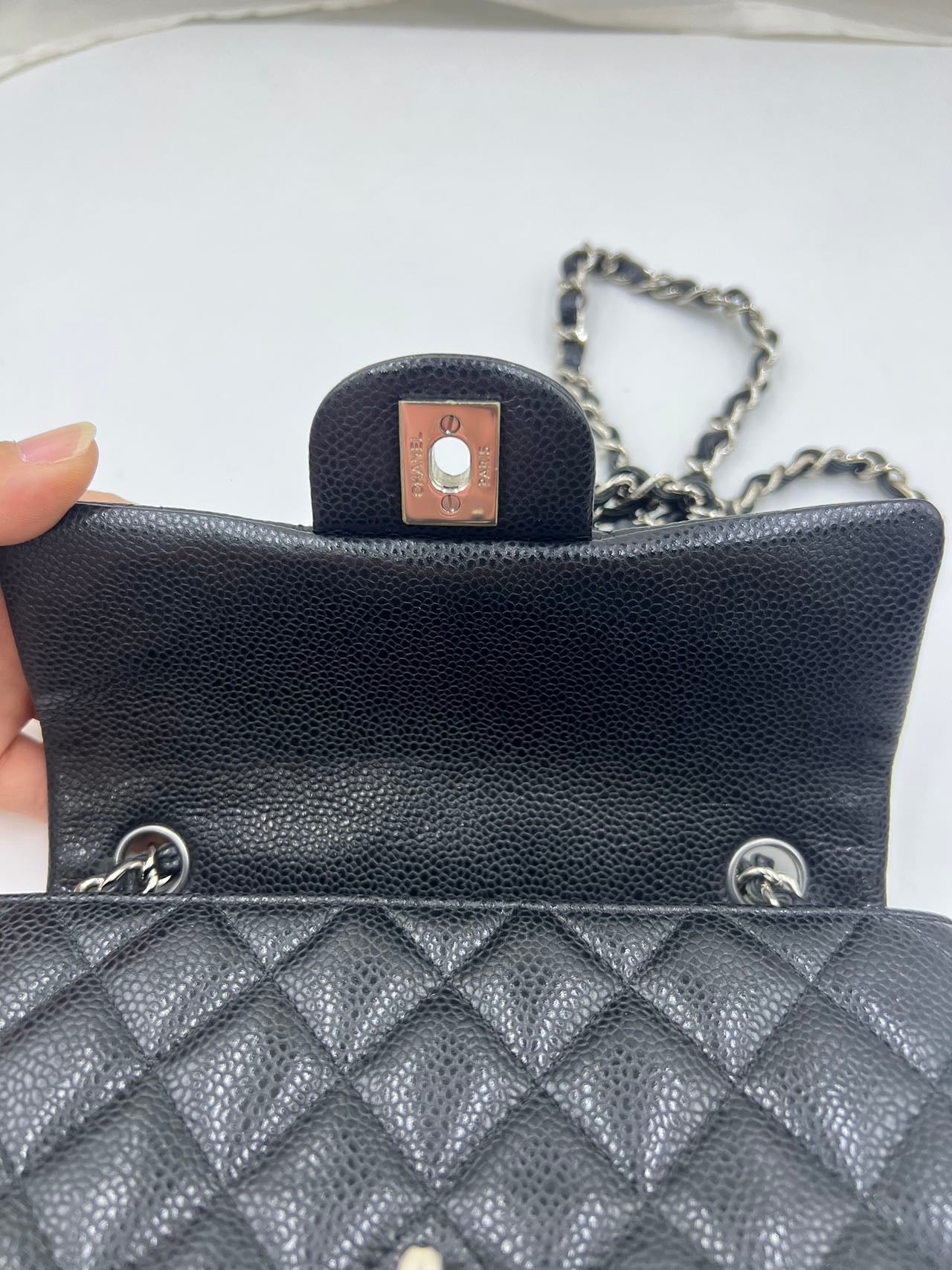 First installment 1/2｜ Very Good ( Rank A)｜ CHANEL Caviar Skin Matrasse Single Flap 20 Shoulder Bag Black