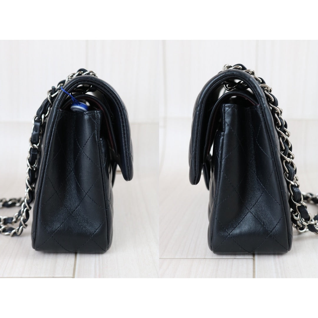 Include Entrupy Certificate of Authenticity｜Very Good ( Rank A)｜ CHANEL Lamb Skin Matrasse Chain Double Flap 23 Shoulder Bag  Black Made In 2020-2021 Year｜S26090748