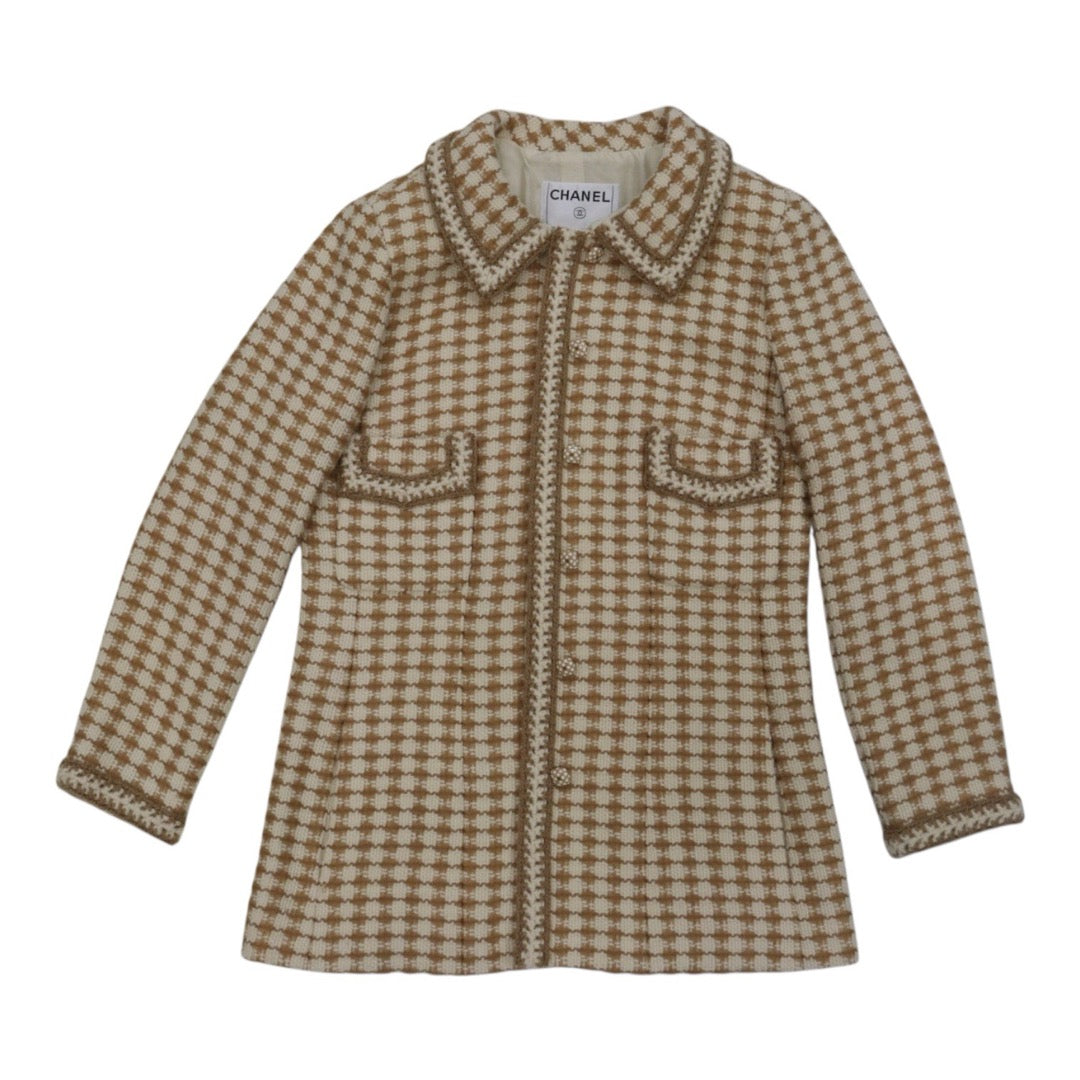 Very Good ( Rank A) ｜ CHANEL 00A Wool Houndstooth Coat 40 size  ｜W25102107