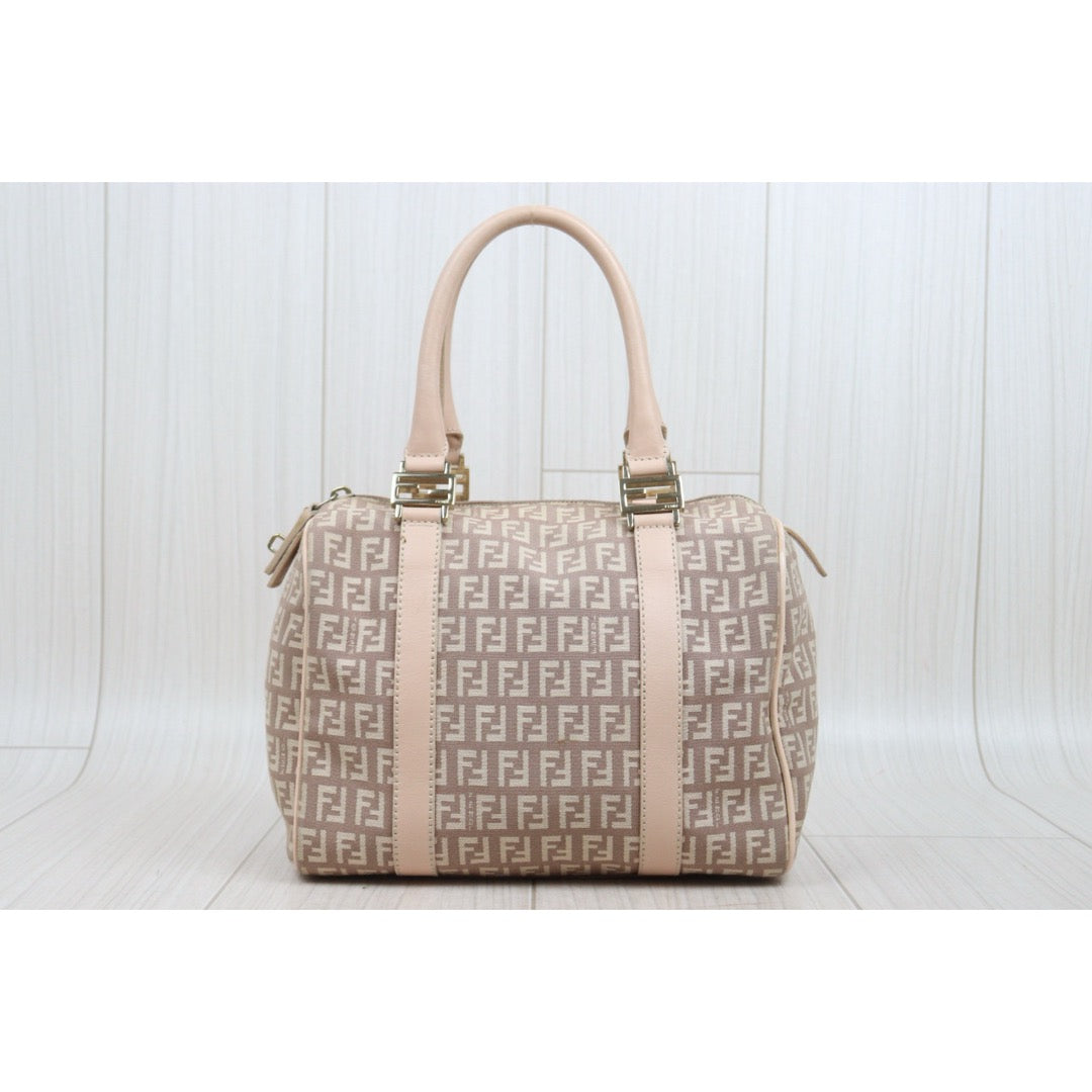 Good ( Rank AB)｜ FENDI Mamma Baguette Boston25 Hand Bag Pink｜25091102